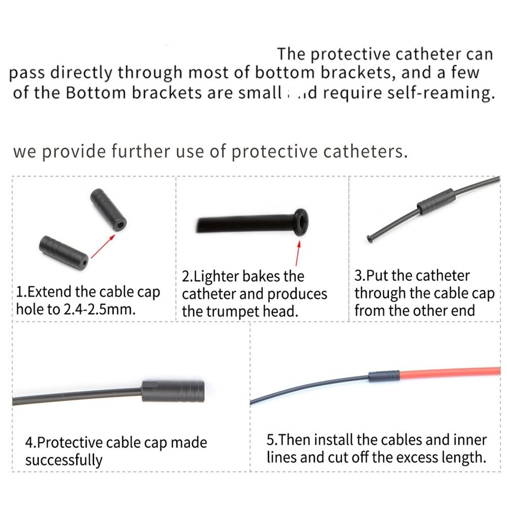 Universal 3meters / 98ft Bike Bicycle Basic Brake &amp; Shift Derailleur Cable Line Wire 4mm/5mm Mountain Road Bike Cable Cycling