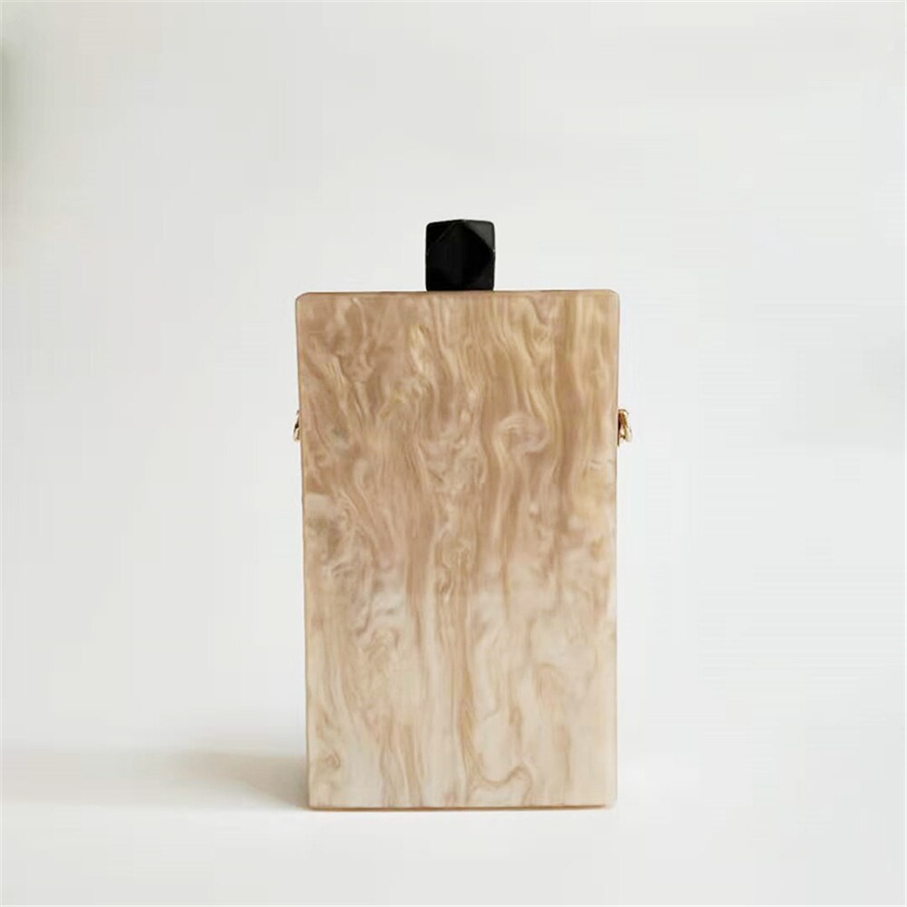 Bolso de noche acrílico de rayas geométricas para mujer, bolsa de mensajero de lunares, cadena, bolso Vertical, cajas de nupcial para graduación