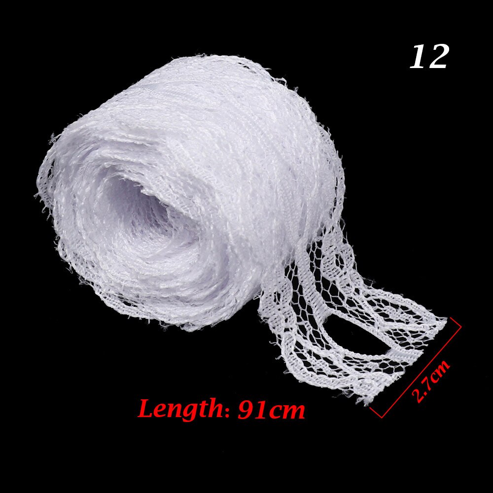 Color Lace Fabric for Decor Dolls Clothes Socks Pleated Elastic Lace Ribbon Material DIY Toy Doll Sew Clothing Collar Dress Trim: 12