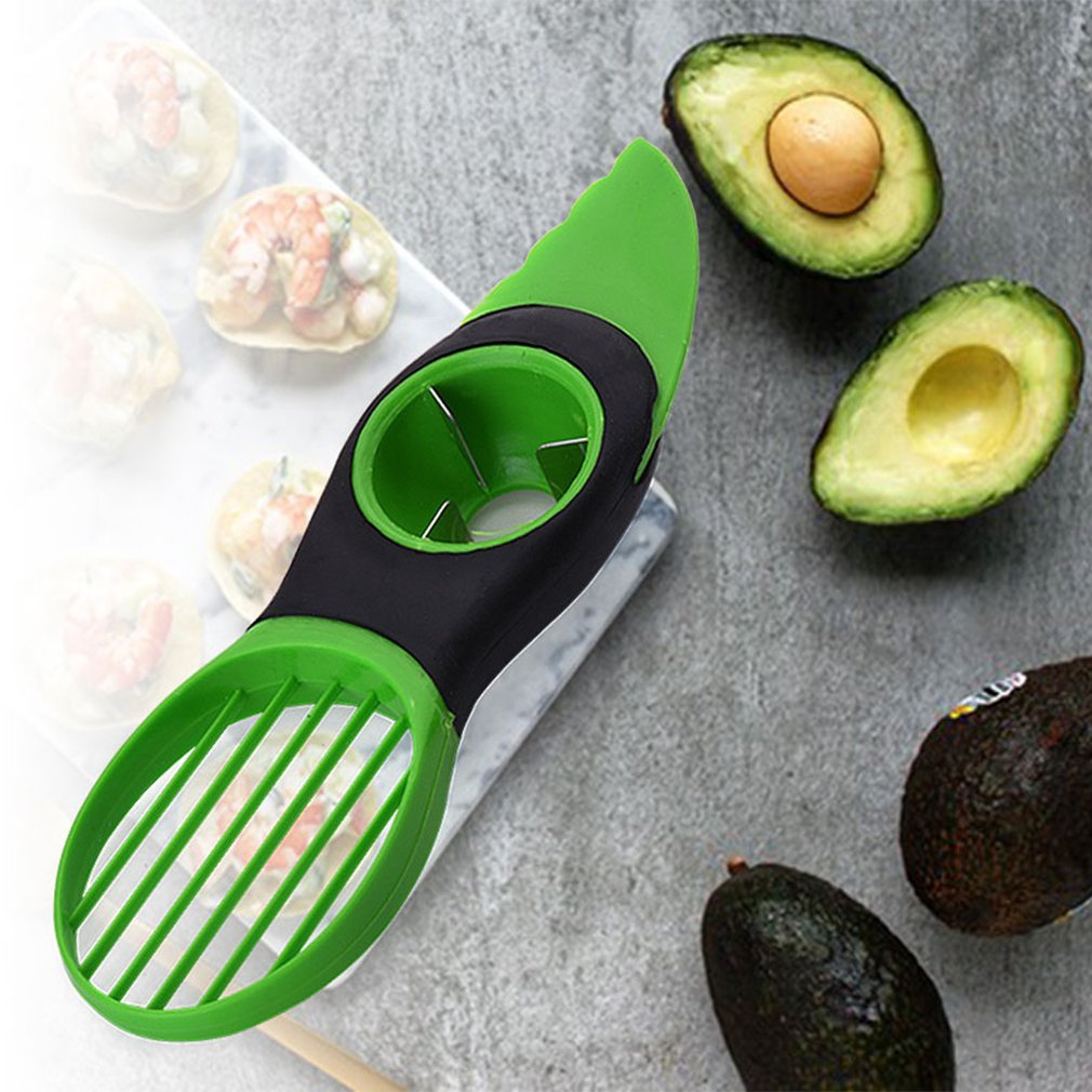 Avocado Slicer 3-In-1 Multifunctionele Avocado Slicer Center Dunschiller Fruit Groente Snijder Separator Keukengereedschap