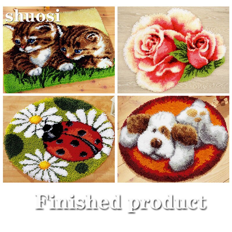 ORIGACH Vintage Flower & Plant Knooptapijt Tapijtset voor