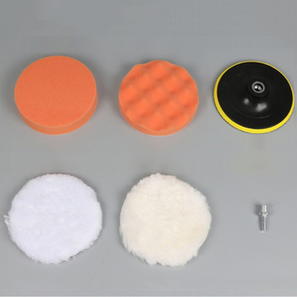Car Polishing Disc 7Pcs/Set Self-Adhesive Buffing Waxing Sponge Wool Wheel Polishing Pad For Car Polisher Drill Adapter