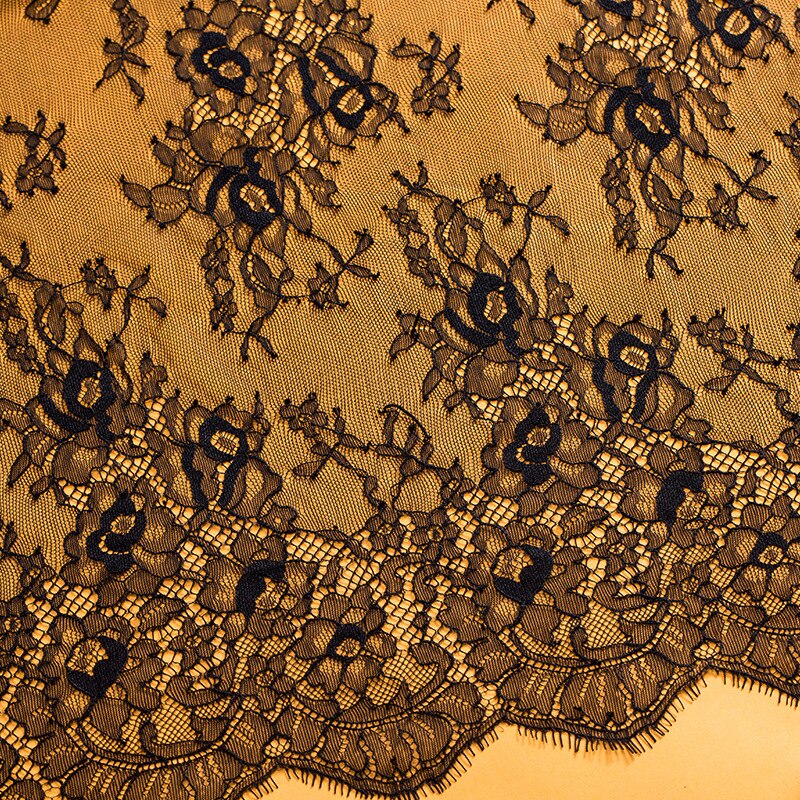 Accesorios de encaje para ropa hazlo-tú-mismo hechos a mano de 300CM, bordado de ropa interior blanca y negra para boda, nociones de costura, ropa de tela de 100CM de ancho