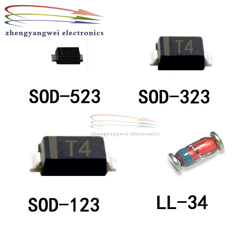 100pcs LL4148 LL34 1N4148 1N4148WS 1N4148WT T4 1N4007 1N4007W T7 A7 1N5819 1N5819WS S4 sod123 sod323 sod523 0805 0603 1206 diode
