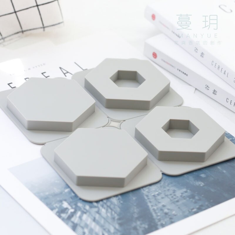Hexagon aromaterapi gips silikonform aromatiska vaxskivor form diffusa sten handgjorda hängande silikonform