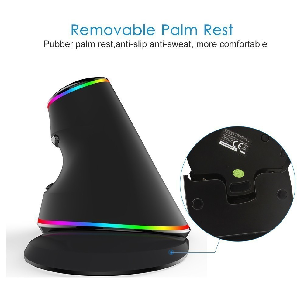 CHUYI M618 Plus Wired Mouse Optical Ergonomic Vertical Gaming Mice 6D RGB Mause 4000 DPI Right Hand Mice For PC Gamer Laptop