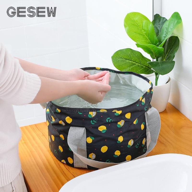 GESEW Foldable Basin Outdoor Travel Water Bucket Portable Foot Bath Bucket Multipurpose Folding Washbasin Large Capacity Basin