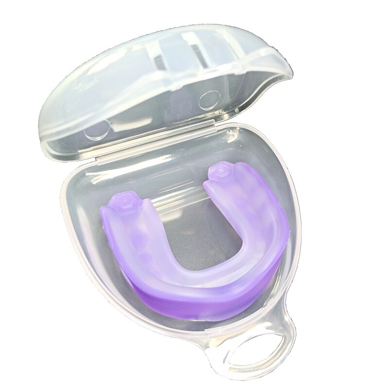 Adults Mouth Guard sports safety soft silicone tooth guard for taekwondo taekwondo boxing: purple