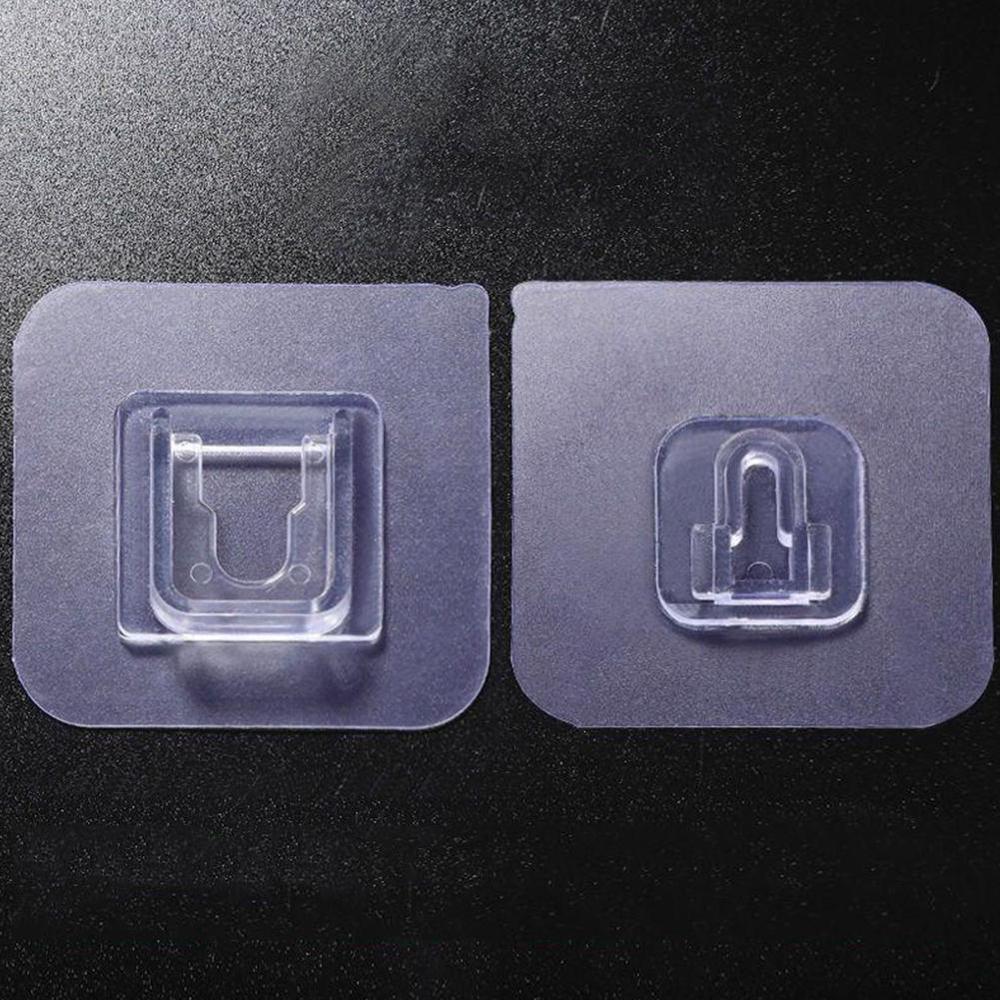 2/5Pair Non-marking Bathroom Hook Kitchen Plastic Adhesive Hook Wall Sticky Mount Hanger Rack Double-sided Paster Stickers