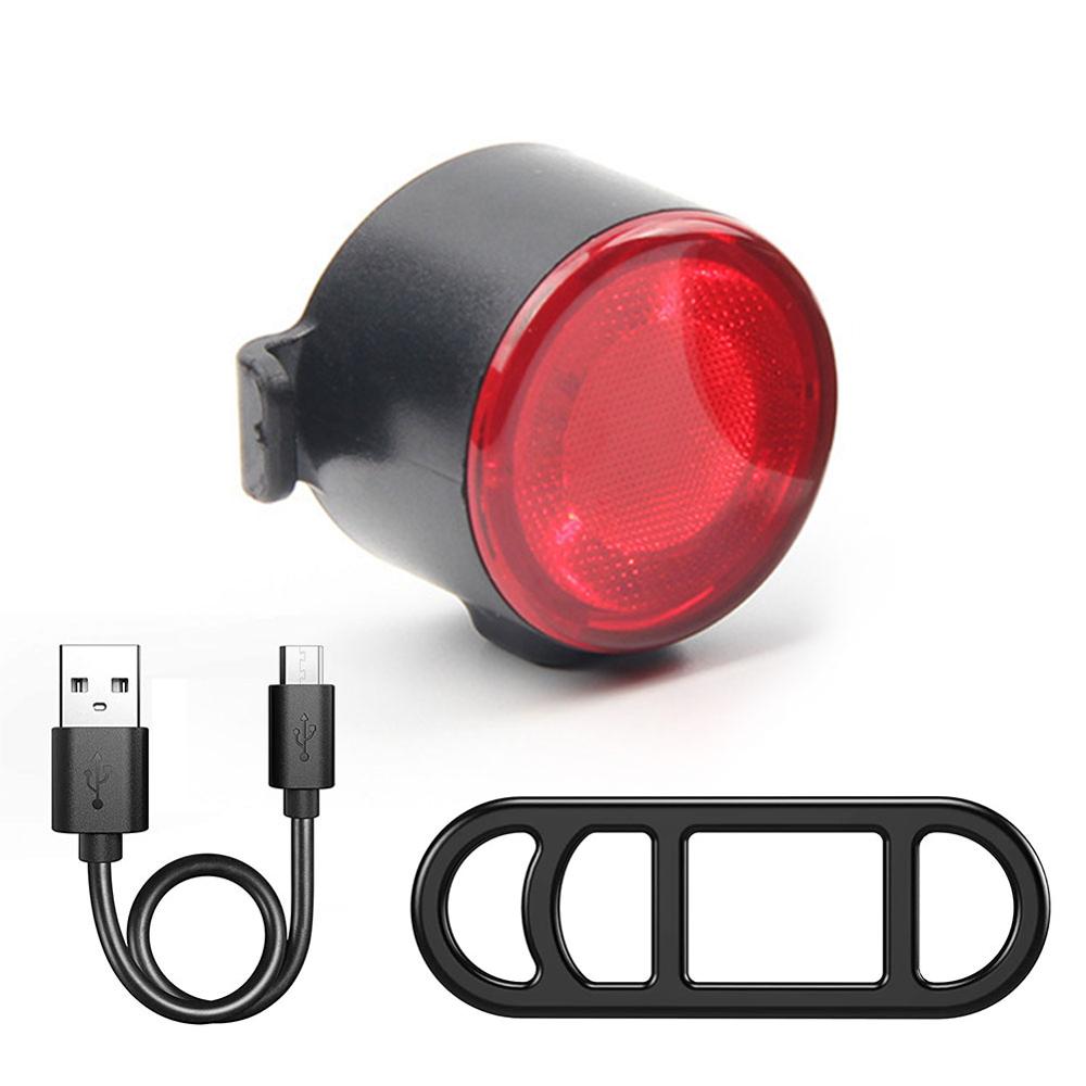 Bicycle Safety Reflector Signal Light USB Rechargeable Warning Taillights Night Cycling Security Protect Waterproof Headlights: Red