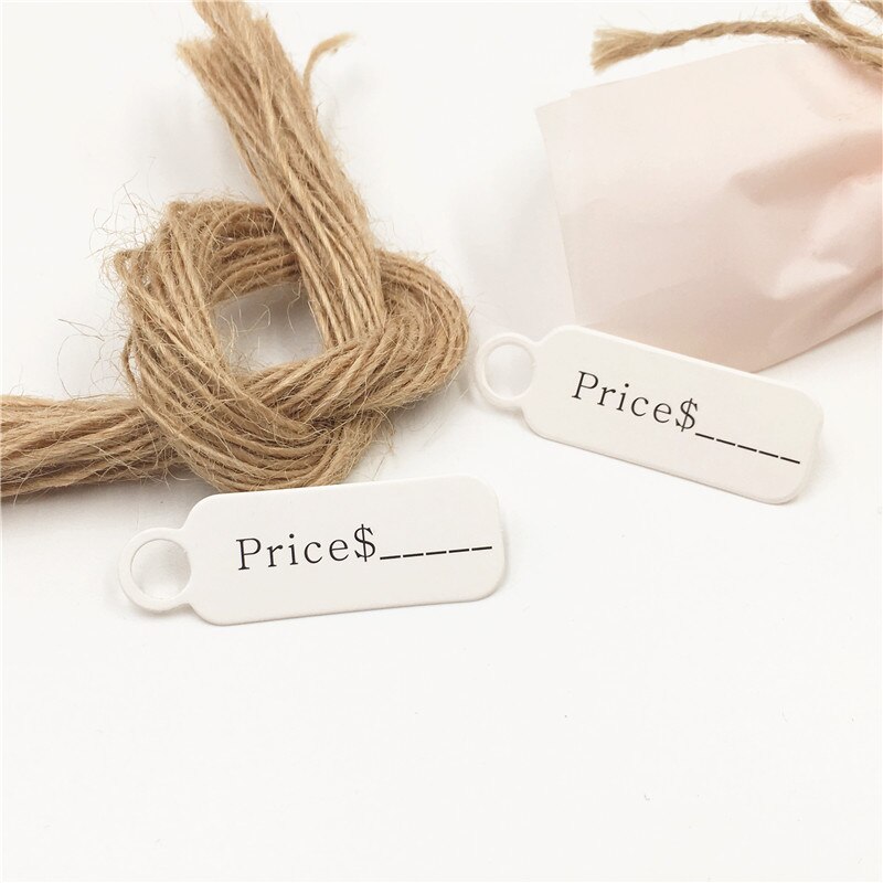 500 stks/partij Prijskaartje Kleine Maat Hang Tag Verpakking Label Fles Vorm Voor Kleding Kledingstuk Decoratie Prijs Label + 500 stuks Snaren