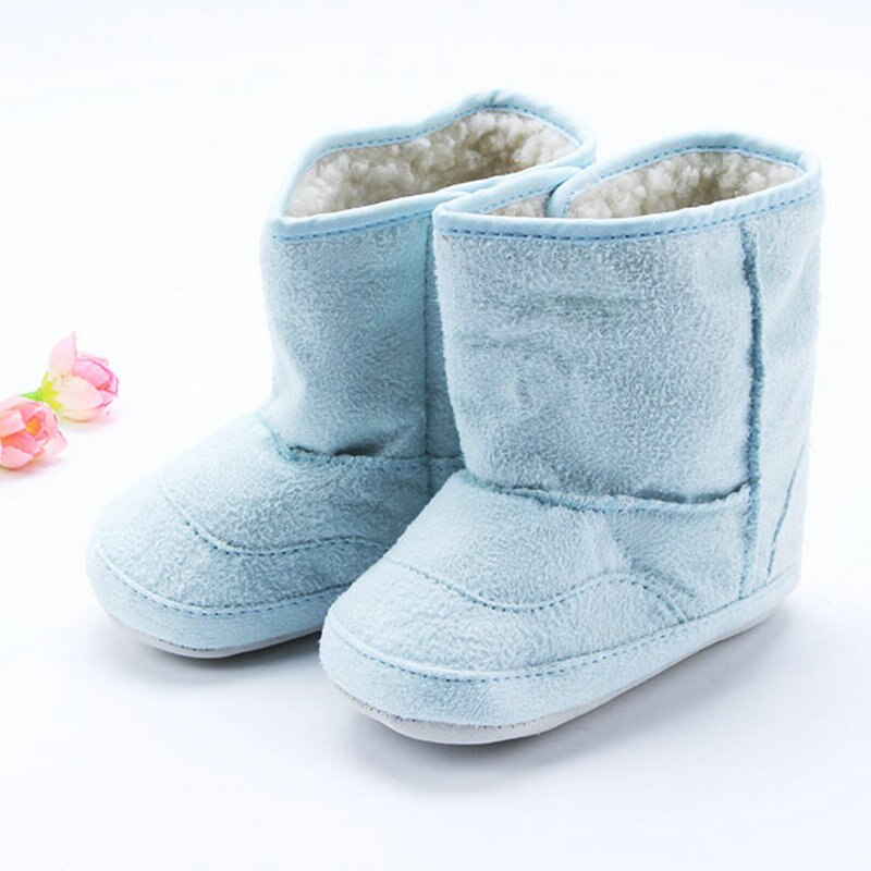 0-18M Winter Baby Girl PU Bow Flower Boots Casual Shoes First Walkers Newborn Cute Non-slip Soft Sole Shoe: G / 0-6 Months