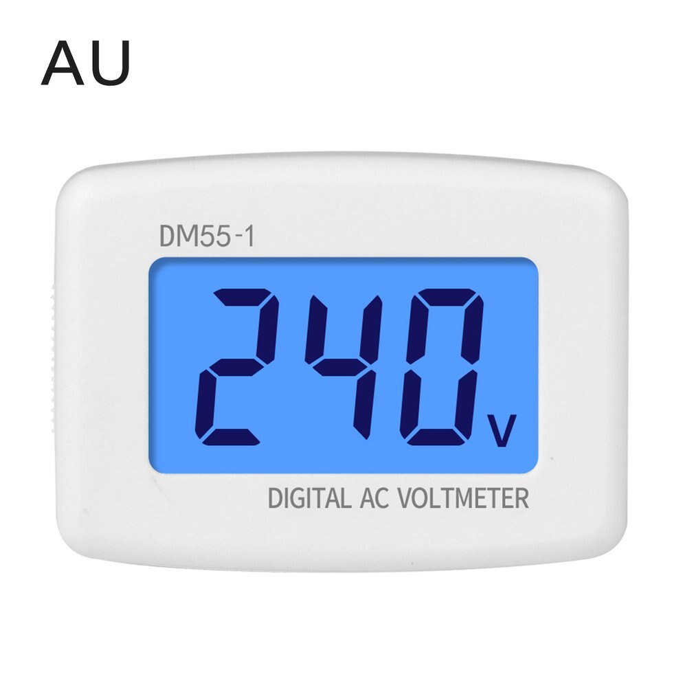 Ac 80-300V Digitale Voltmeter Eu Vs Au Plug Volt Meter Socket Voltage Tester Lcd Display Voltage Meter 110V 220V DM55-1: AU Plug 230V