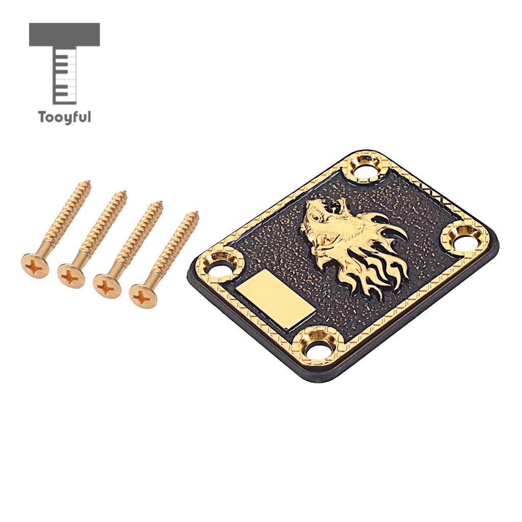 Guitar Neck Reinforcing Plate&Screws for Stratocaster Strat Tele Electric Guitar Parts