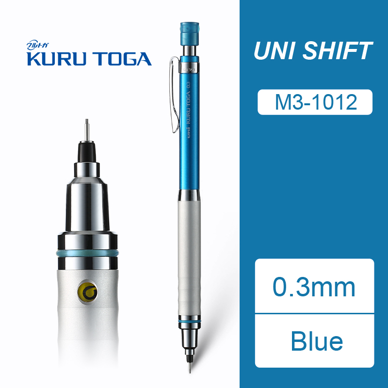 Mitsubishi Uni Mechanische Bleistift Metall körper stift M3/M4/M5/M7/M9-1010 0.3/0.4/0.5/0.7/0,9 MM Schreiben Liefert Büro &Ampere; Schule: 0.3mm Blau 1012