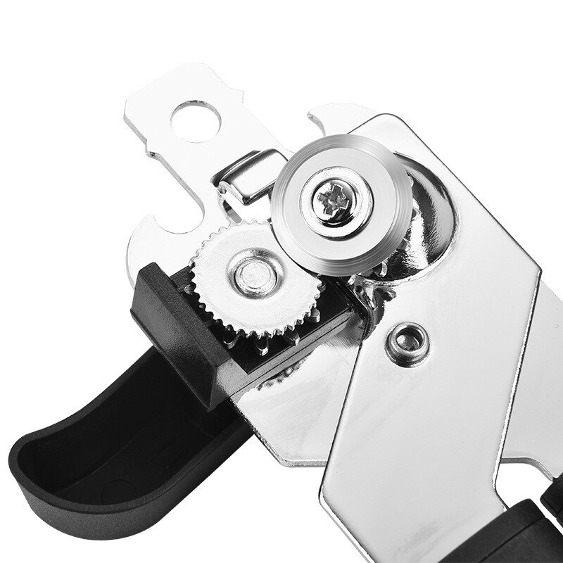 Manual Can Opener, Stainless Steel Can Opener，Tin Openers，Jar Bottle Opener Circular Non-Slip ，Food-Safe Anti-Slip Hand Grip
