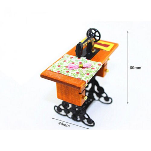 1:12 Mini Sewing Machine Simulation Home Furniture for Girl Doll House Decoration Dollhouse Miniature Accessories: 6