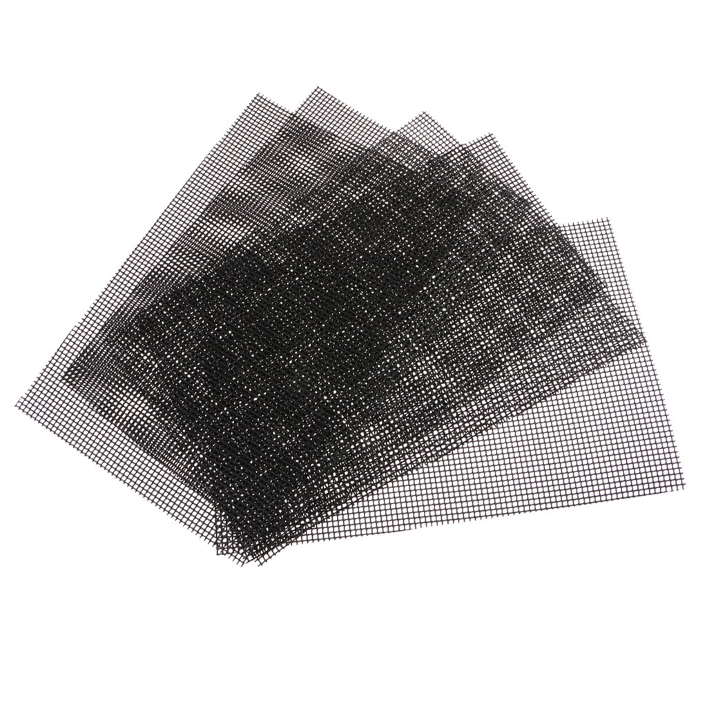5pcs Plastic Black Drainage Mesh Sheet Cuttable Flowerpot Bottom Net 30x20cm