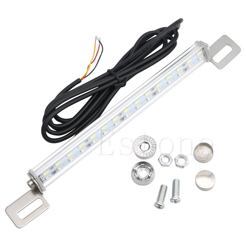 Coche 30 LED 18W barra de luz freno trasero lámpara de placa de matrícula roja y blanca