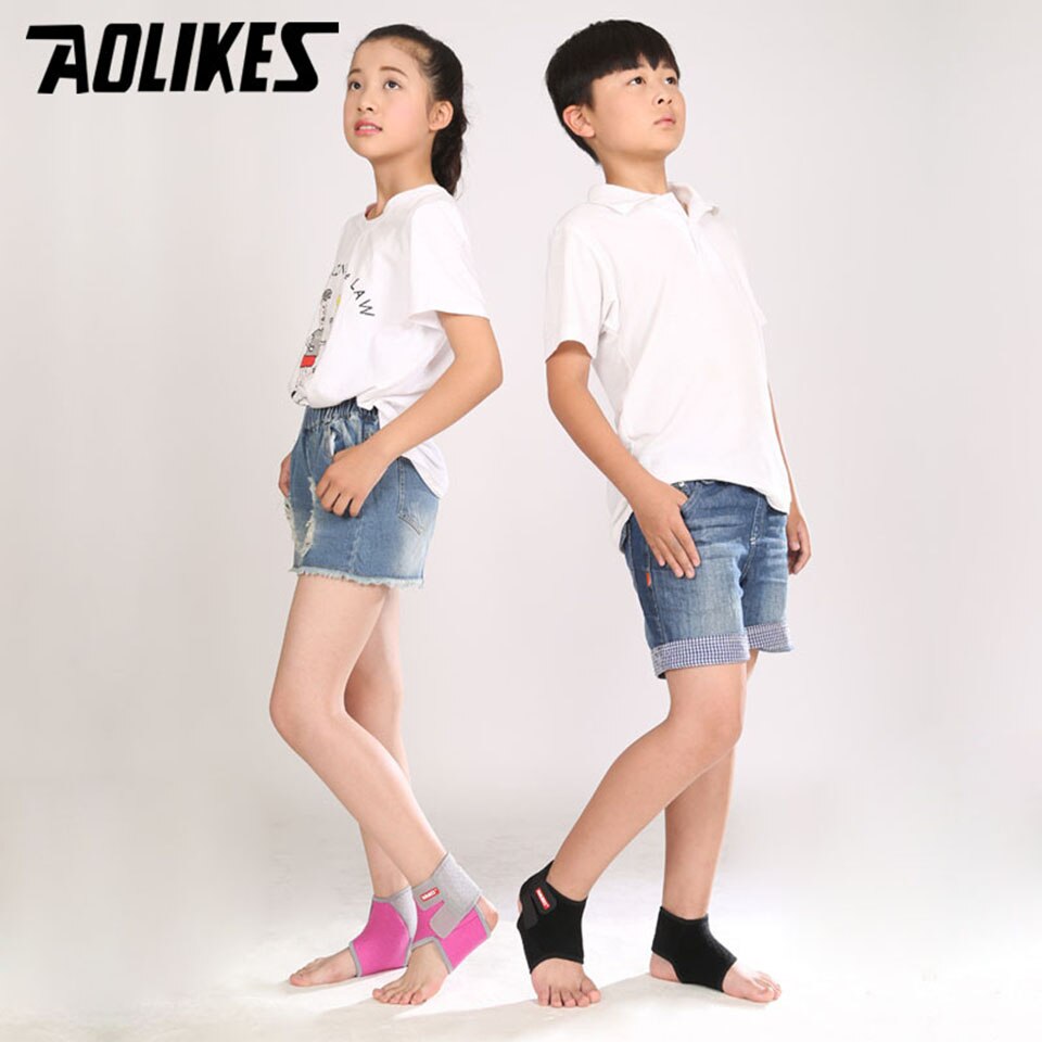 AOLIKES 1 Paar Kinderen Kids sport Enkel Ondersteuning Basketbal Verstelbare Enkel Ondersteuning Badminton Enkelbrace Ondersteuning Beschermende
