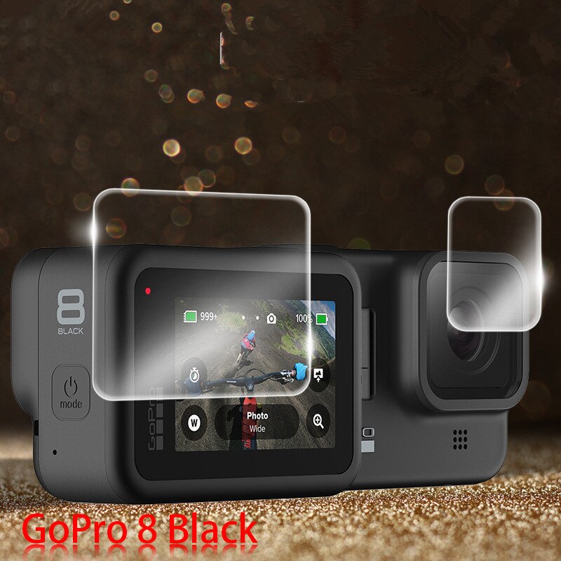 Caméra Sport lentille en verre trempé + protection d'écran LCD pour GoPro Hero 4Session 5Session 5 6 noir 7 noir 8 noir 7 7 argent MAX