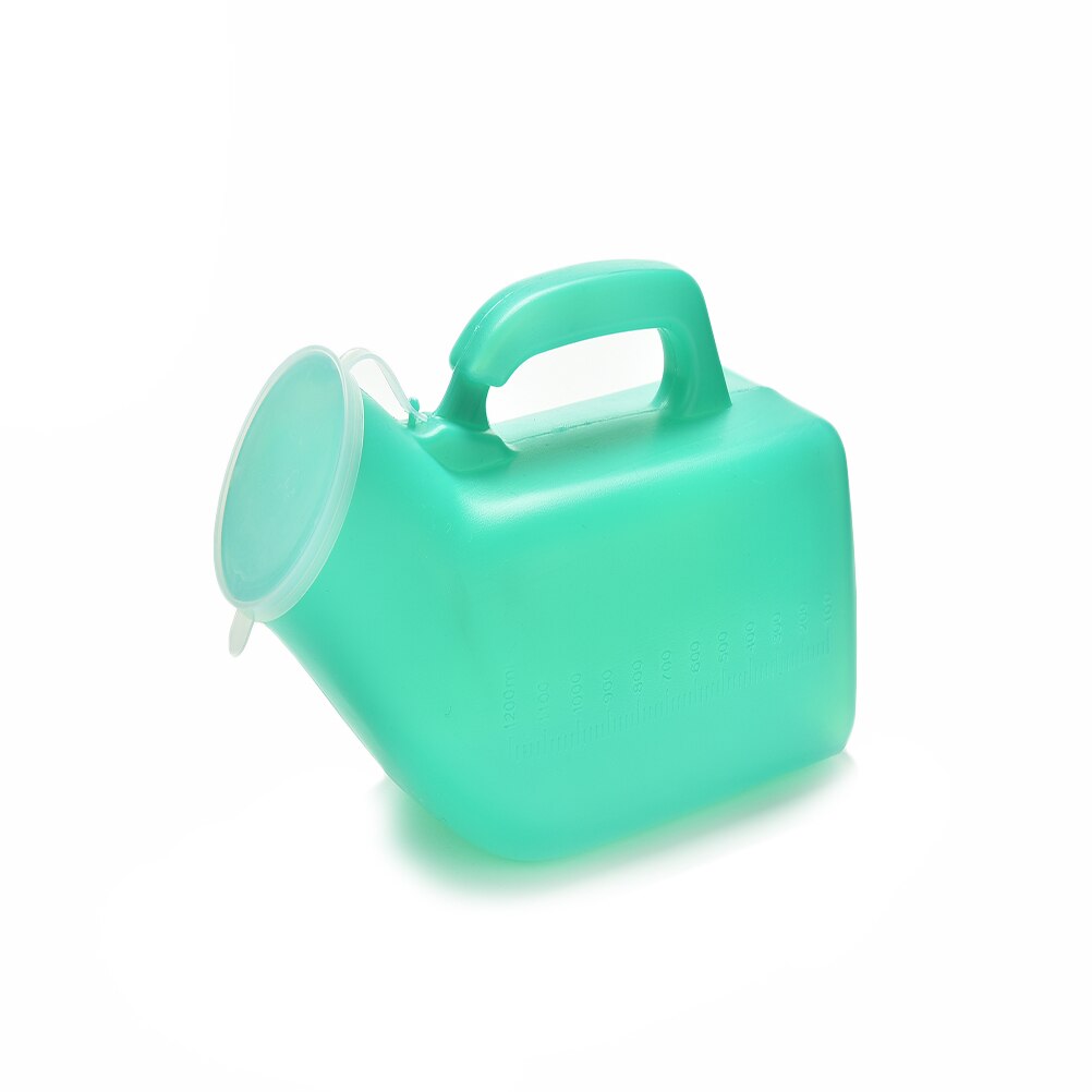 Bærbart toalett 1200 ml grønn urinal slitesterk urinal 25 x 10 x 12cm reise urinal unisex funksjonshemmet eldre hjelper