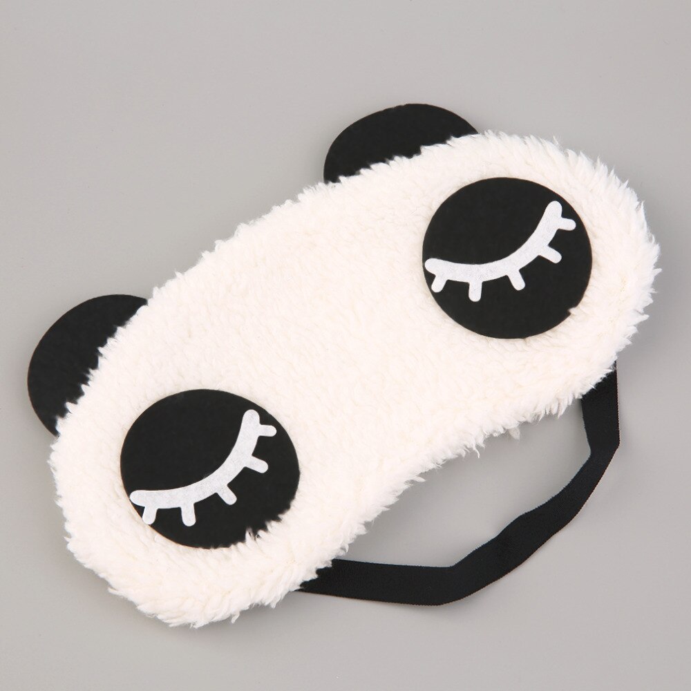 Sød panda sovende øjenmaske ansigtsmaske øjenskygge for øjnene 4 mønstre øjenmaske hvid bomuld + gummibånd