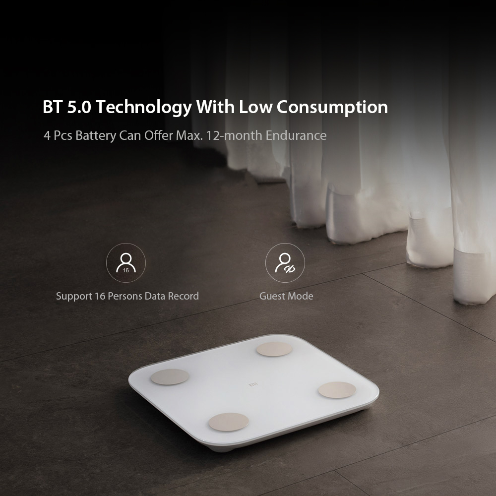 Original Xiaomi Mi Body Composition Scale 2 Smart Bathroom Weight Weighing Scales Digital Smart Balance Body Fat Fit MiHome APP