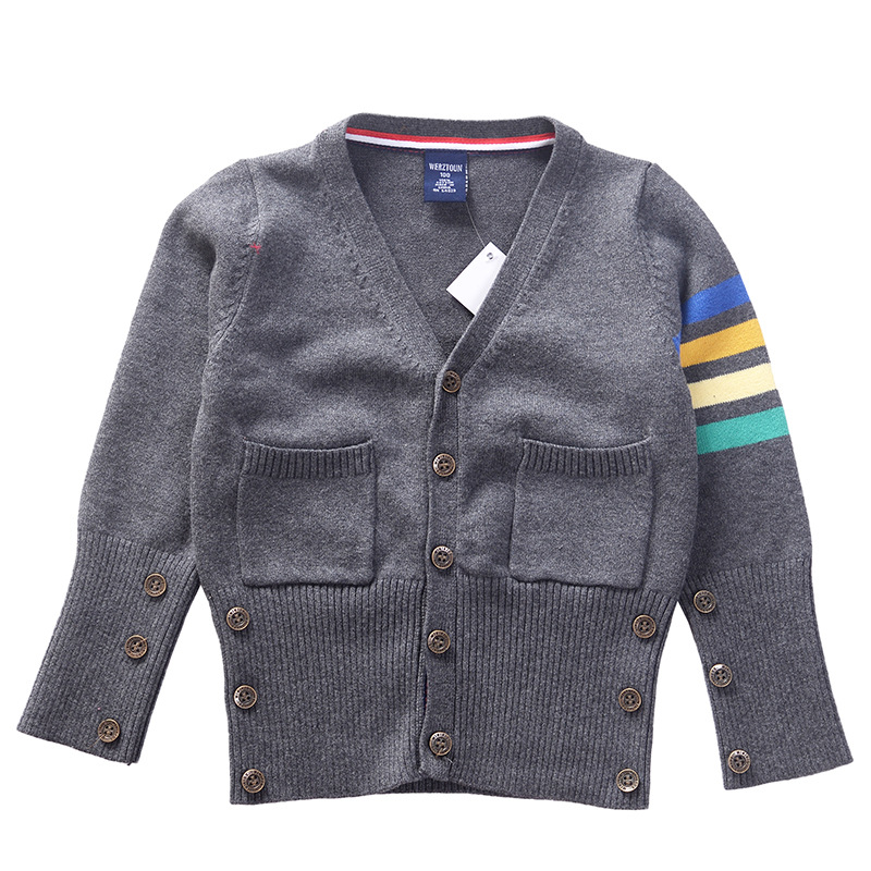 Suéteres con botones para niños y niñas, cárdigans para niños, ropa de punto