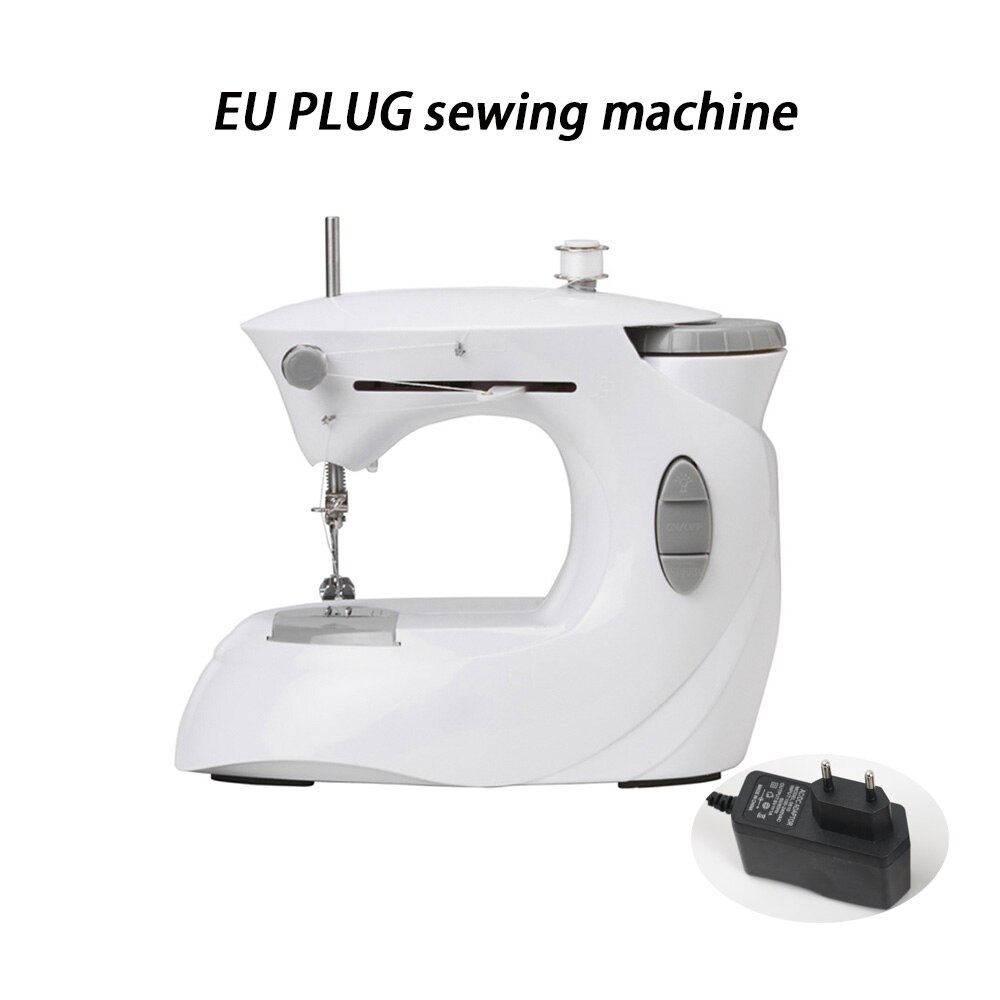 Sewing Machine FootFor Mini Manual Portable Assistant Home Electric Desktop Multi-Function Lockable Button DIY Clothes: EU PLUG
