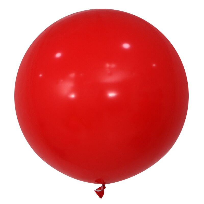 1PC Giant 90cm 36 inch Colorful Round Latex Balloons Helium Inflable Wedding Birthday Party Large Balloon Decoration: Red