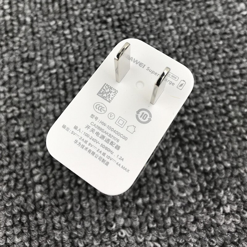 Huawei-cargador rápido P30 Pro, adaptador Usb con Carga rápida de carga rápida de 40W, Cable tipo C 5A para P20 Mate 30 Pro 20 20x: US Charge
