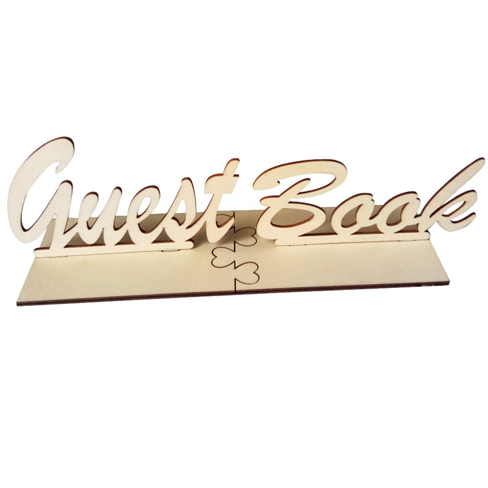 Rustic Wooden Guest Book Sign Table Guestbook Sign for Wedding Birthday Baby Shower Party Table Decoration: Default Title