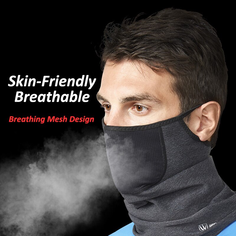 Winter Fleece Warm Cycling Face Mask Breathable Bike Half Face Mask Windproof Bicycle Scarf Dust-proof Replaceable Filter Mask