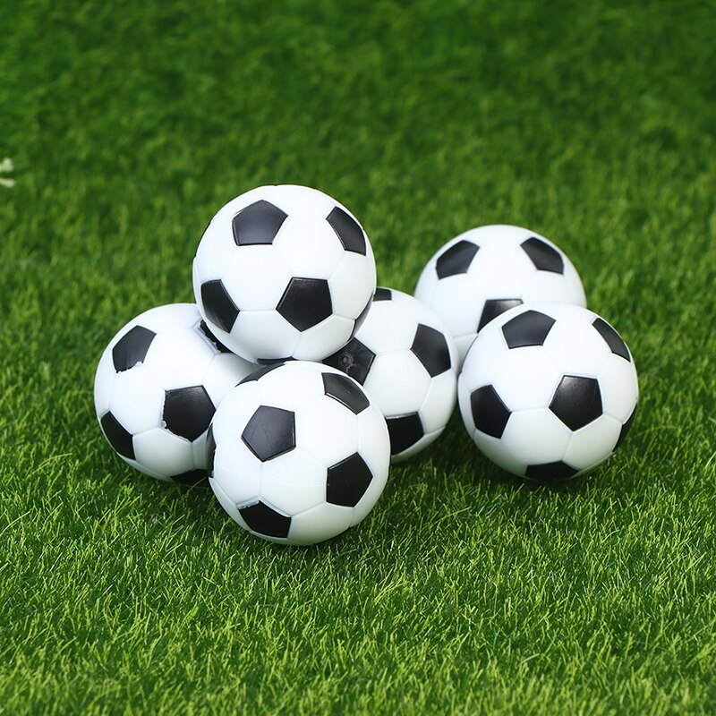 6PCS 32mm Small Socer Ball Mini Table Football Balls Black White Socer Ball for Entertainment