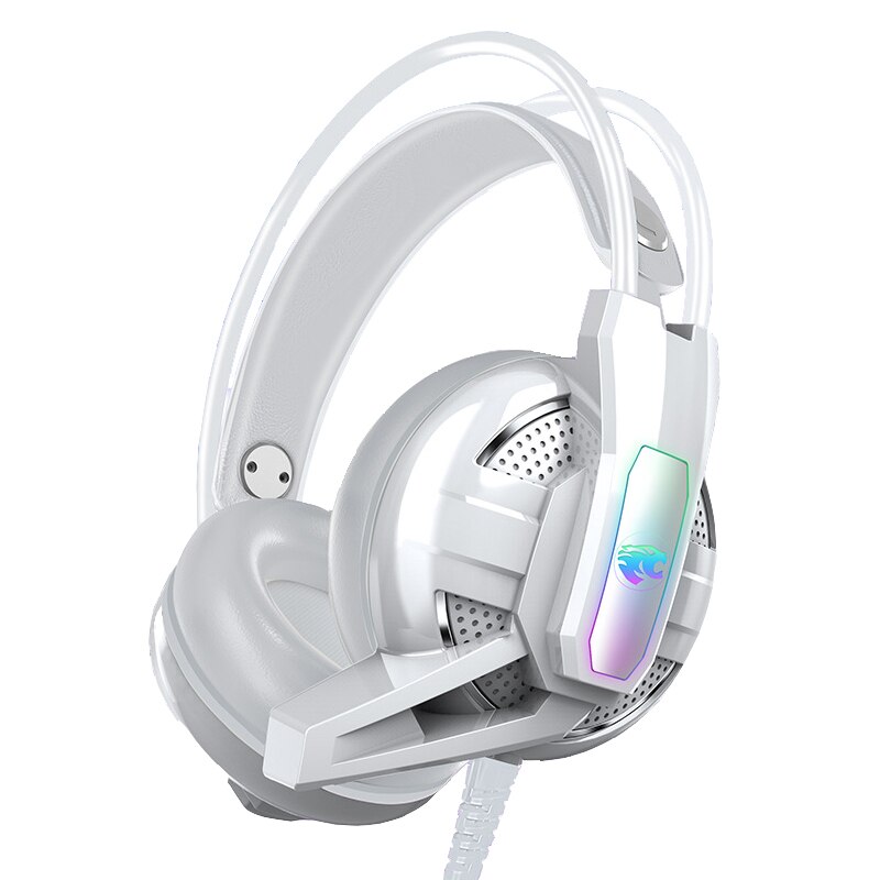 PS4 Gaming Hoofdtelefoon 4D Stereo Rgb Licht Koptelefoon Video Game Headset Met Microfoon Voor Xbox One/Laptop/ pc Tablet Gamer: white-breath light