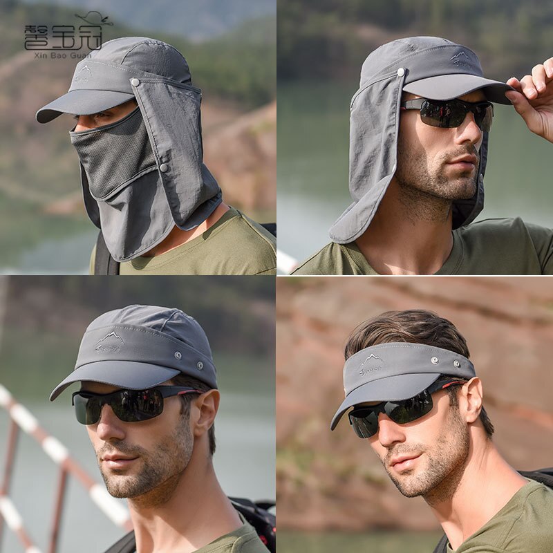 Unisexe Protection solaire chapeau Protection UV visage cou rabat chapeau de soleil visage homme chapeau de soleil été chapeau travail décontracté Isolation Protection