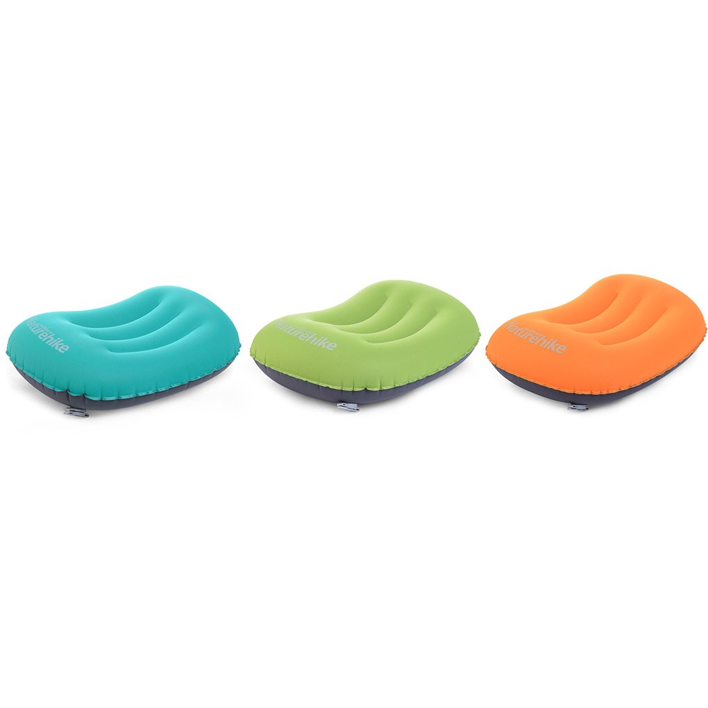 Almohada de aire autoinflable de , cojín para viaje, oficina, almohada inflable plegable, útil