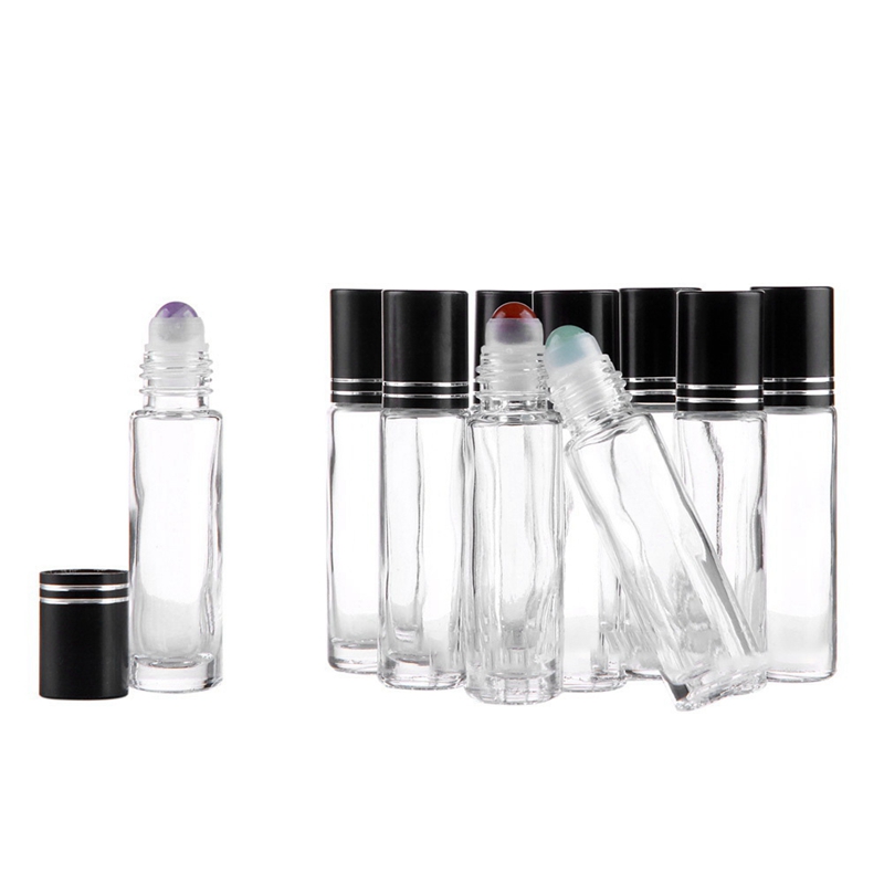 10Pcs Roller Ballen Parfumflesjes Etherische Olie Flessen Glas Roller Bottles10ML Lege Roller Flessen