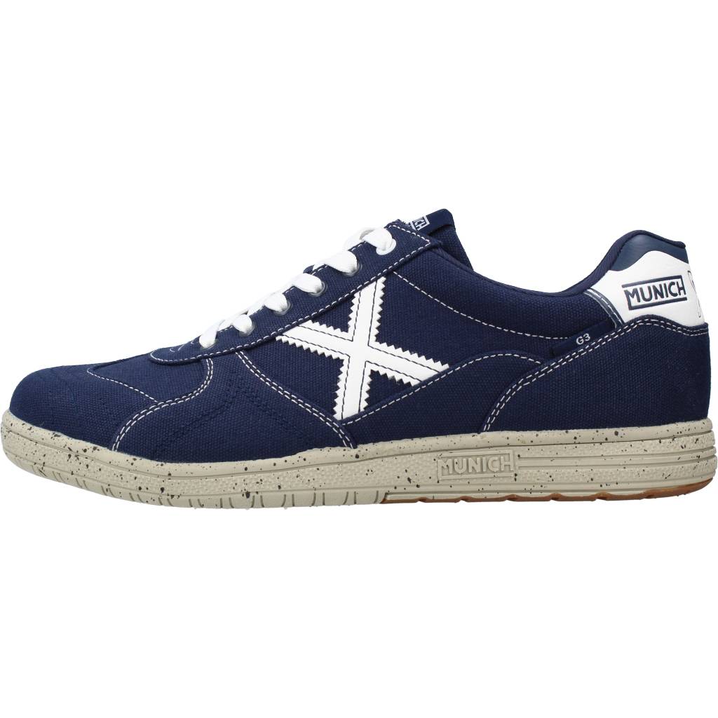MUNICH, G-A CANVAS, Zapatos deportivas de hombre, AZUL con suela exterior de goma y suela interior de textil