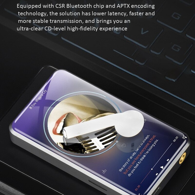 Musikafspiller 3.0- tommer bluetooth tryk på fuld-sn musikafspiller, bluetooth + ekstern  mp4 med fm-funktion