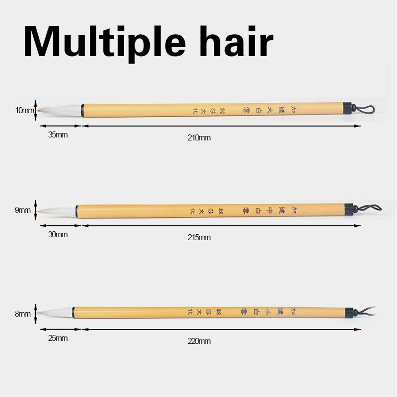 Wolf Wollen Meerdere Haar Kalligrafieborstel Chinese Schrijven Borstel Pen Set Aquarel Art Schilderij Borstels Levert Calligraphie