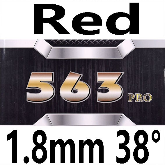 729 amistad 563 PRO (563 Provincia, especial de Pips-out) Ataque de goma de tenis de mesa con esponja de Ping Pong: RED 1.8MM H38