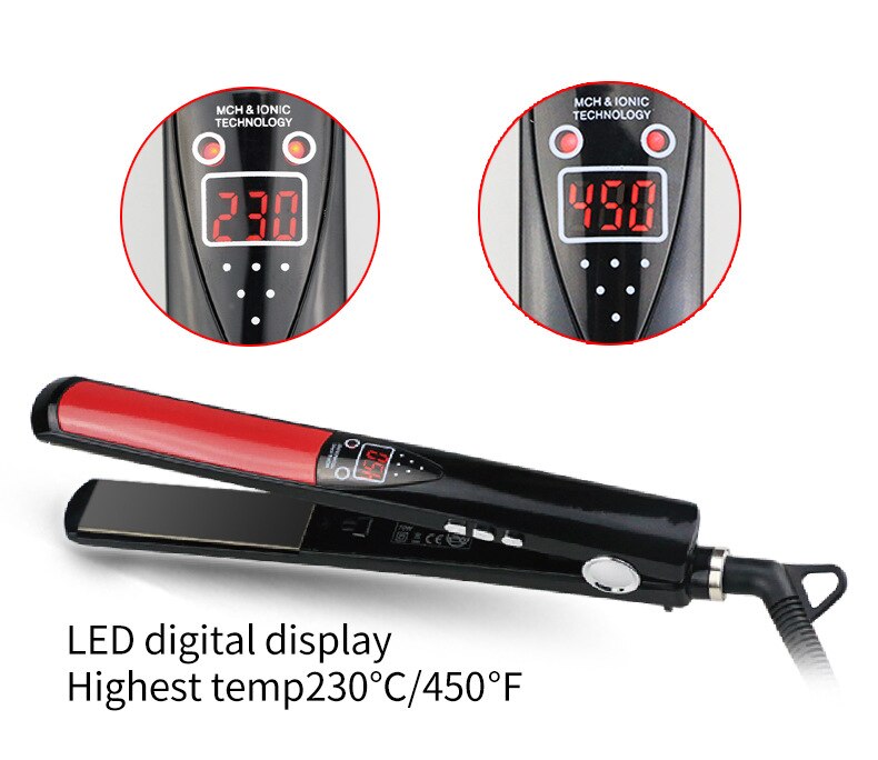 Stijltang mch 450f hoge temperatuur brede platen keratine stijltang stylingtool titanium stijltang