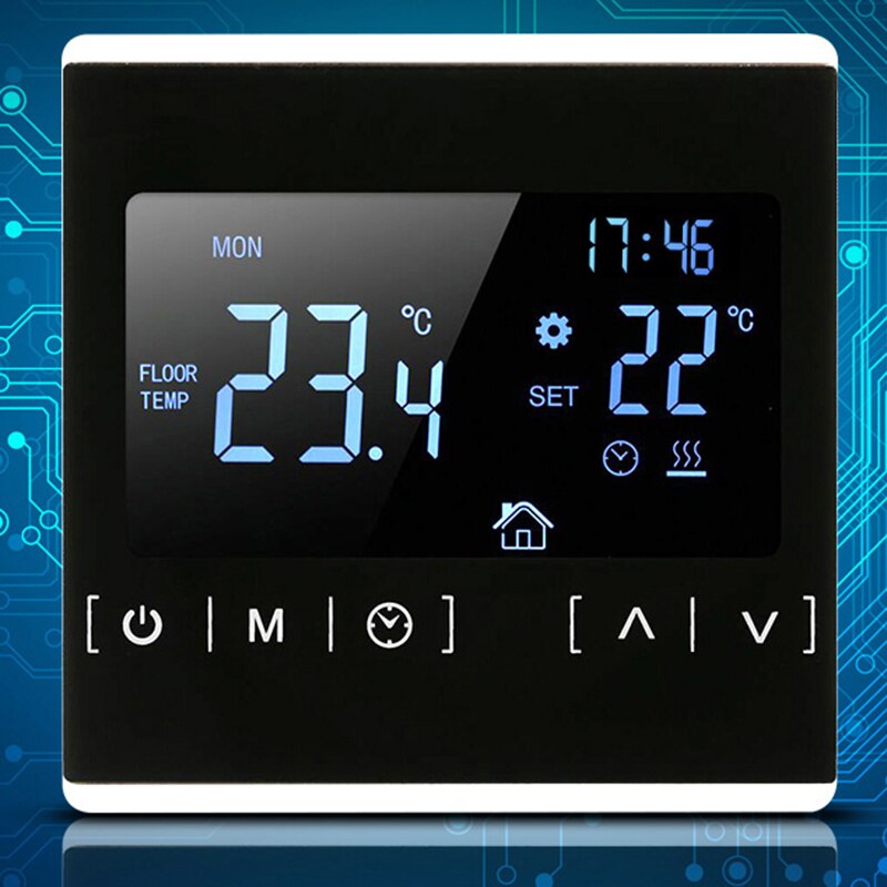 Lcd touchskærm varm gulvvarme rumtermostat  ac85-240v wifi temperaturregulator