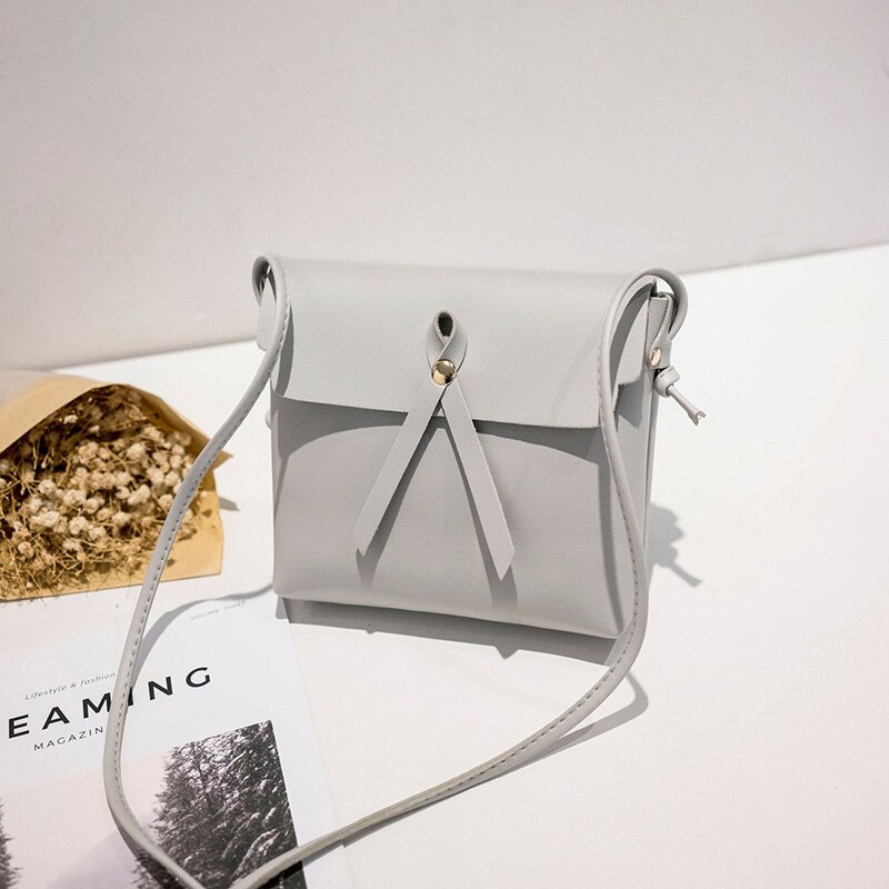 Bolsos cuadrados de PU de con borlas y colores llamativos para mujer, bolsas de mensajero de hombro a la 19*6*17CM: Gris