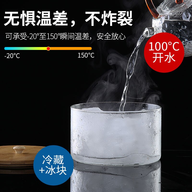 Japanse Zen Glas Met Deksel Thee Wassen Grote Thee Wastafel Kung Fu Thee Gebruiksvoorwerpen Schrijven-Penselenbakje Hoge Temperatuur weerstand