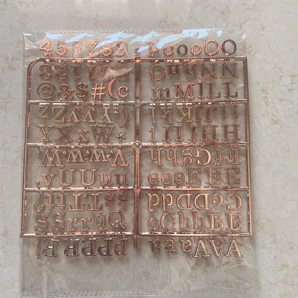 Felt Letter Board Character Login Message Flip Chart Variable Letter Decorative Board Accessories: Rose Gold