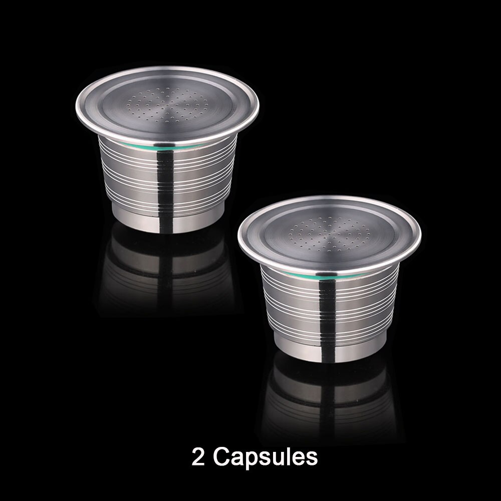 Nachfüllbar Nespresso Kaffee Kapseln Manipulationen einstellen wiederverwendbar Edelstahl Espresso Schote Filter Wiederaufladbare Nespresso Kaffee Werkzeug: 2 Kapseln