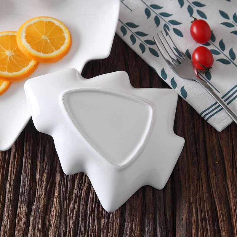 1pcs Christmas Tree Ceramic Plate Porcelain Dinner sets Bone China Dinnerware sets Restaurant Dish Japanese Fruit Serving Tray